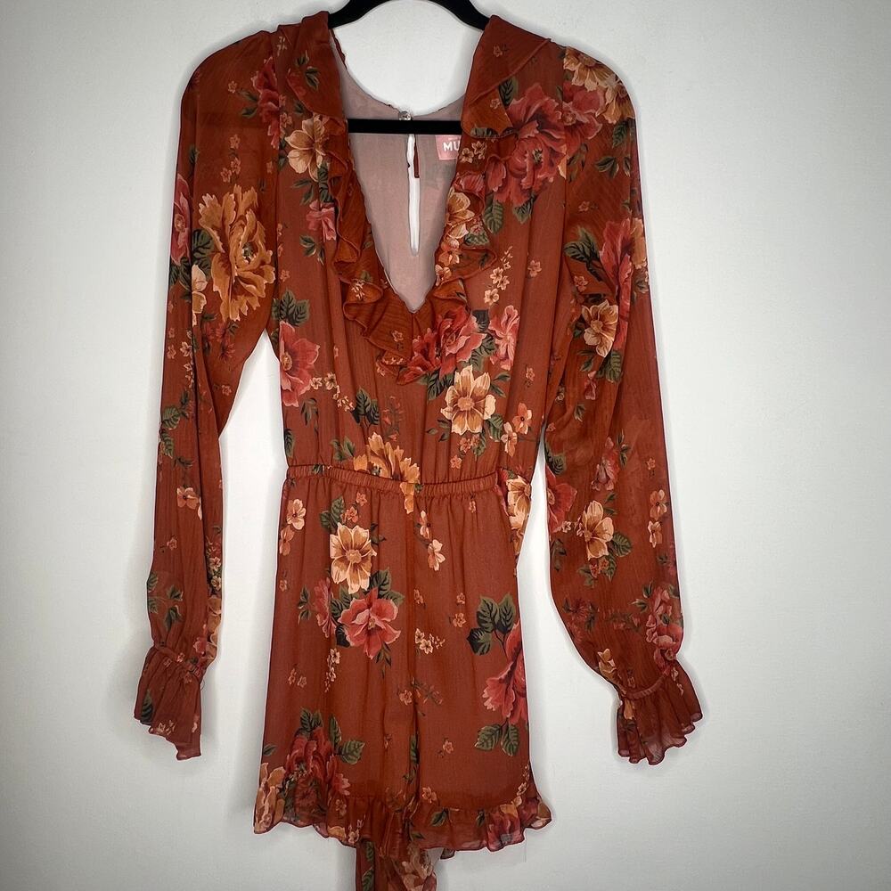 Show Me Your Mumu Ruffle Romper Size Medium - Picture 3 of 9